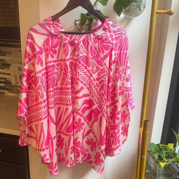 GCG Pink Floral Women's Tunic Top - Picture 3 of 7